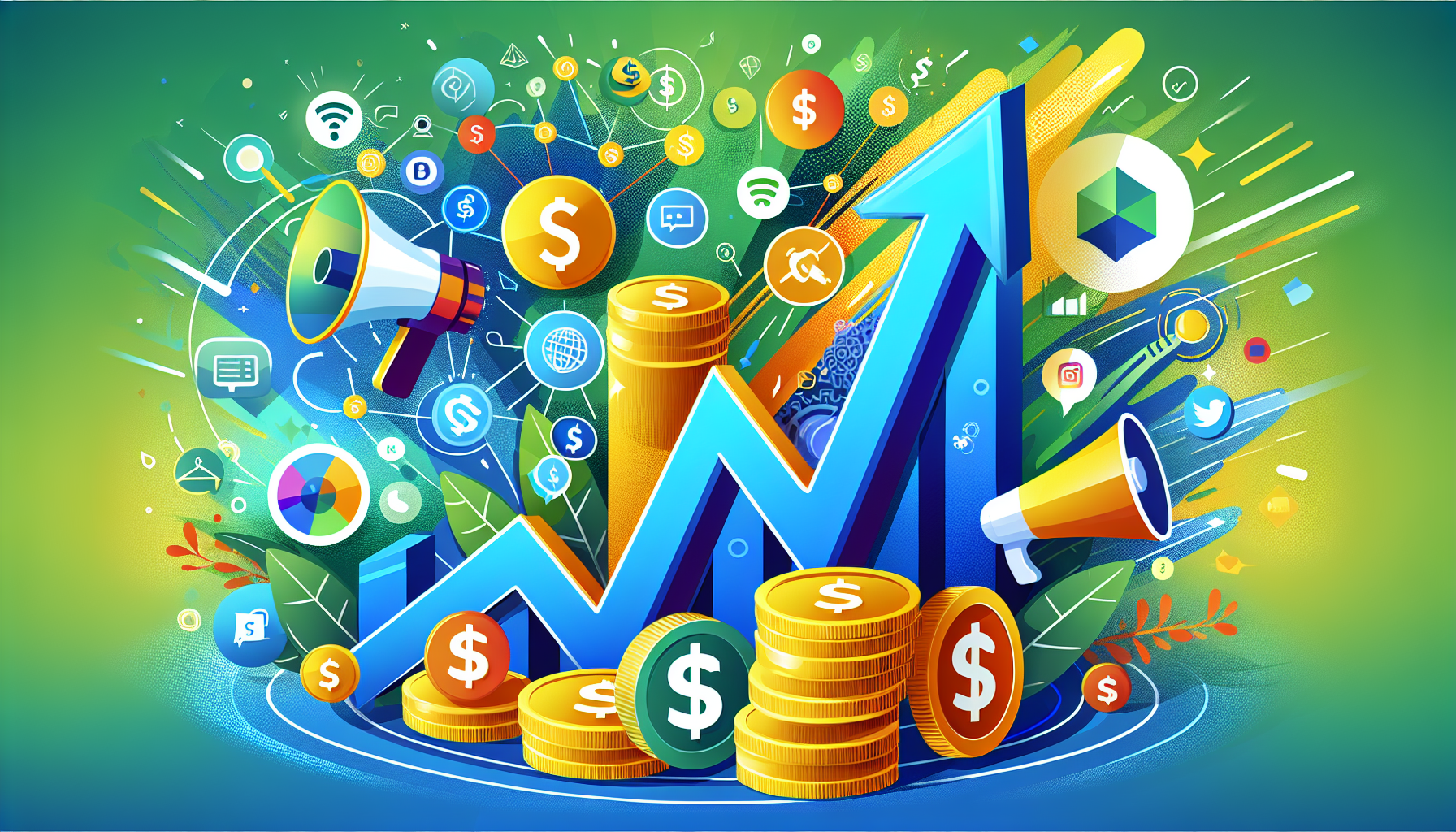 An illustration of a financial chart representing essential MSP marketing investments.